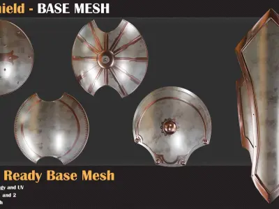 50 Shield Base Mesh - VOL 03  3D model