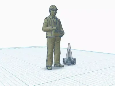Traffic Cone Pack H0 1-87 Construction Site Diorama 3D print model