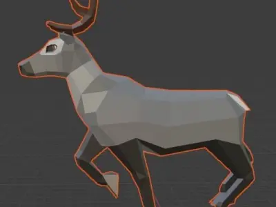 Rudolph the Reindeer Low-poly 3D model