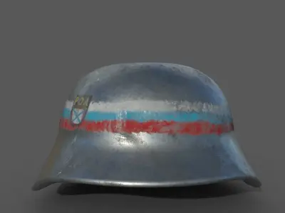 Russian Liberation Army Helmet Free low-poly 3D model