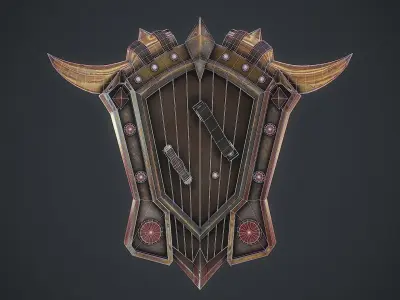 Fantasy Shield 5 Model Low-poly 3D model