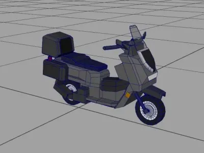 Scooter Lo Poly Low-poly 3D model