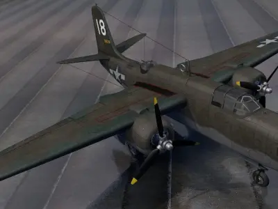 Douglas A-20J Havoc - Boston Mk-5 3D model
