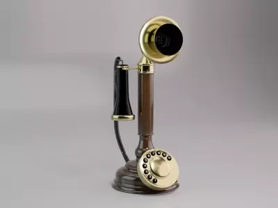 Old antique phone 3D model
