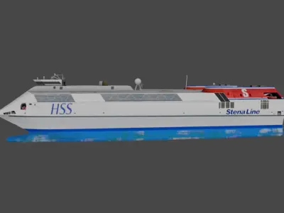  High-speed craft Stena Explorer Low-poly 3D model