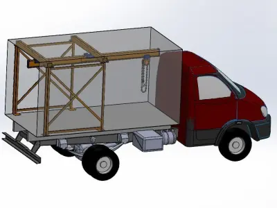 Truck loading system 3D model