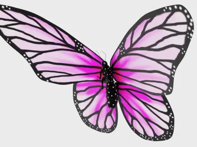 Animated Butterfly 3D model