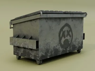 Garbage Box Low-poly 3D model