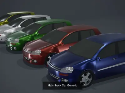 Generic Passenger Cars 3D Model Pack