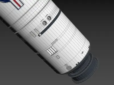 SM-78 Jupiter Ballistic Missile 3D model
