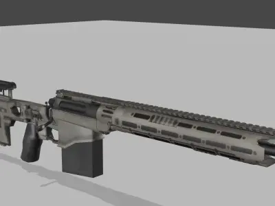 Remington Modular Sniper Rifle MSR Low-poly 3D model
