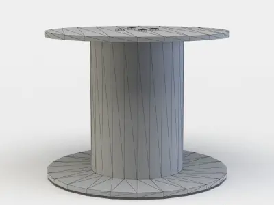 Cable drum Low-poly 3D model purchase