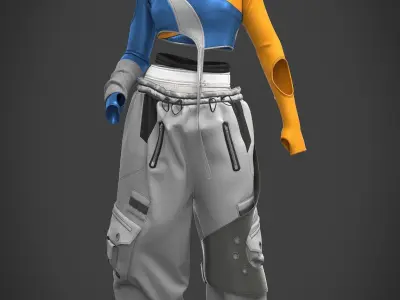 Female-outfit Free 3D model