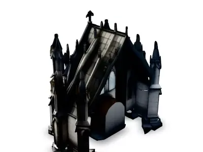 Gothic Church 3D Model Low-poly 3D model
