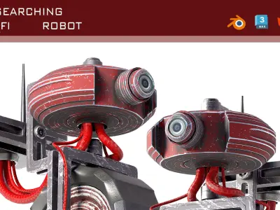 sci fi vehicle robot Low-poly 3D model