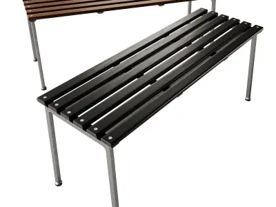 Traverse Garden Table and Bench by Hay 3D model