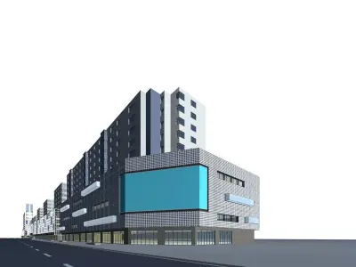 Commercial Building 3D model 16