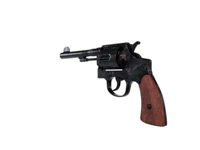 Revolver Gun 3D model 3