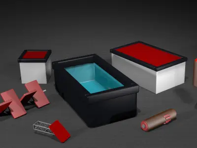  Ninja Obstacle Course 3D model