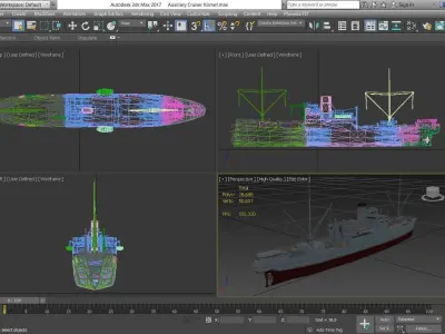 Ship 04 Low-poly 3D model