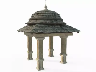 Magic Age style architecture pavilion 3D model