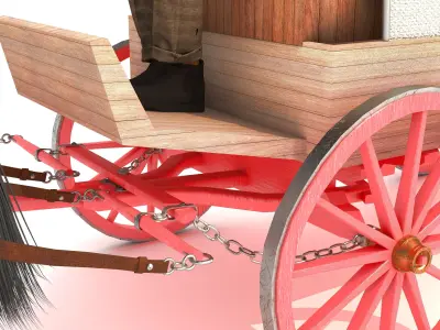 Covered Wagon 2 - 4K 3D model