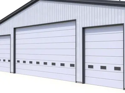 Industrial Building 56 Low-poly 3D model