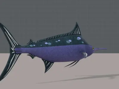 Fish V04 Low-poly 3D model