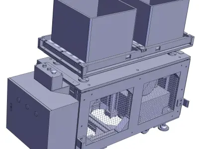 Automatic hydraulic jacking machine 3D model