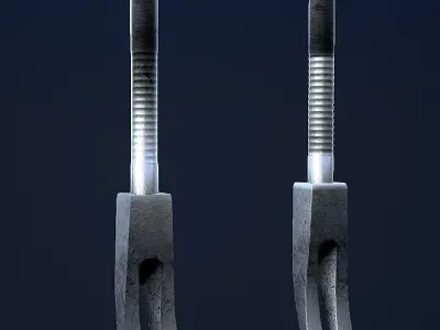 Halligan Bar 1 Plus 1 PBR Game Ready Low-poly 3D model