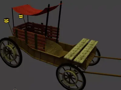 CART 002 Low-poly 3D model