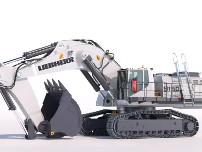 Mining Excavator Liebherr R9150 3D model