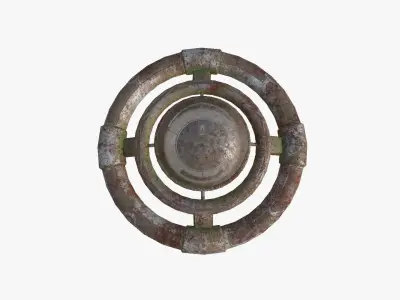 Alien Spaceship UFO E11 Abandoned - Sci Fi Spacecraft Design Low-poly 3D model