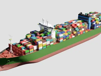 Containers Ship 3D model