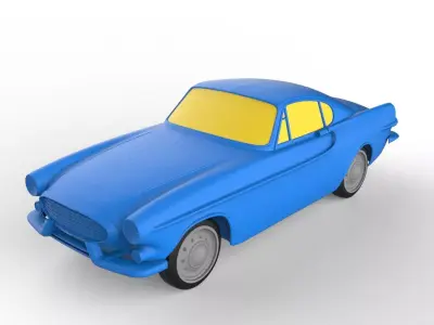 Volvo P1800 1964 Classic Car 3D print model