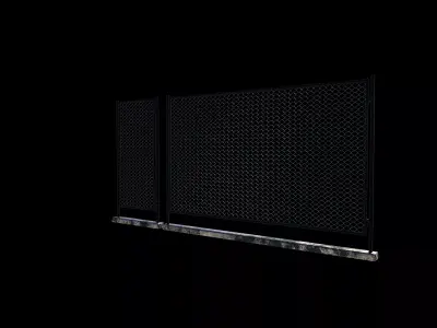 metal fence 02 3D model