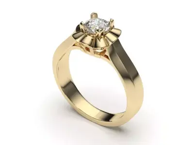 solitaire with ring sizes  8 part S104 3D print model
