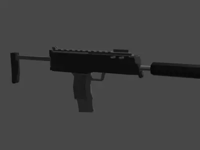 UMP-45 Glock19 MP-7 Low-poly 3D model