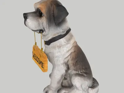 Dog statue 3D model