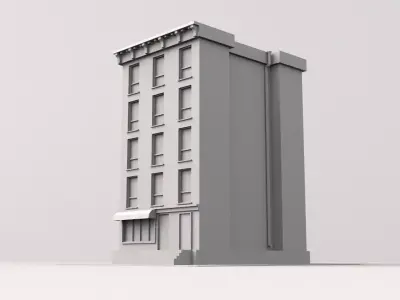 City building Low-poly 3D model