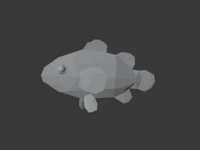 Low poly clownfish Low-poly 3D model