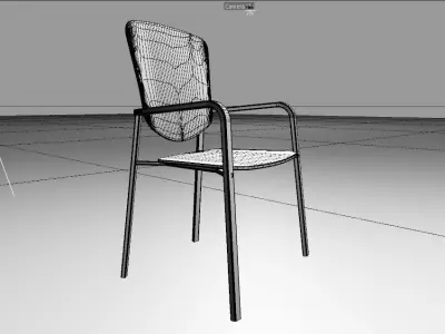 Modern wooden office chair Free low-poly 3D model