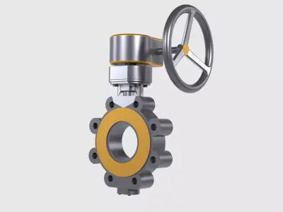 NIBCO Butterfly Valve 3D Model 3D model