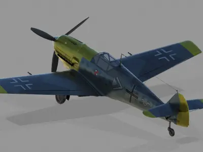 Messerschmitt Bf 109 3D model 7