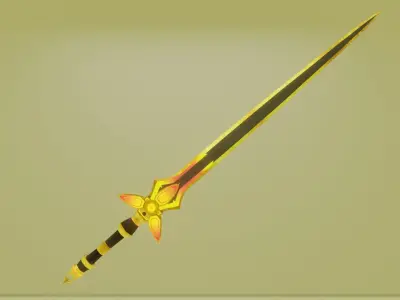 Fantasy sword 3D Model Low-poly 3D model buy