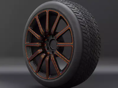 Generic car wheel N2 3D model