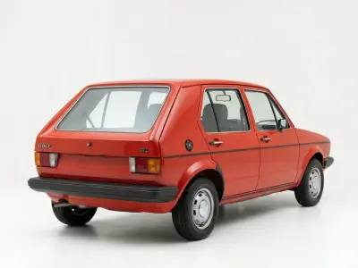 Volkswagen Golf Mk1 Low-poly 3D model