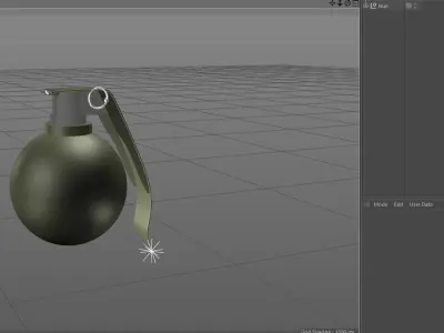 Grenade military in water 3D model