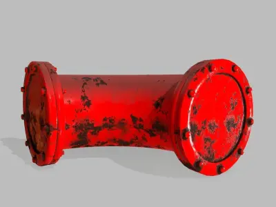 pipe set valve Low-poly 3D model buy