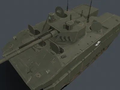 BMD-4M armoured tank Low-poly 3D model